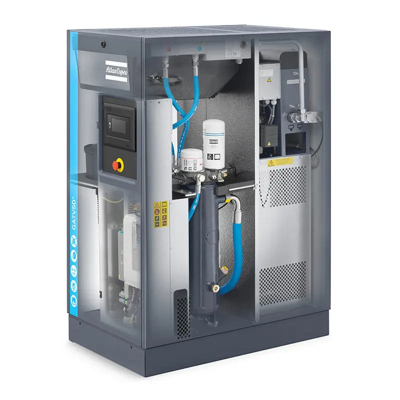 Atlas Copco VSD+Series Variable Speed Oil Injection Screw Air Compressor GA7-30VSD+